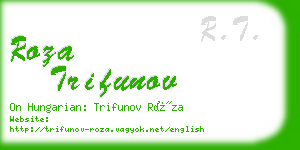 roza trifunov business card